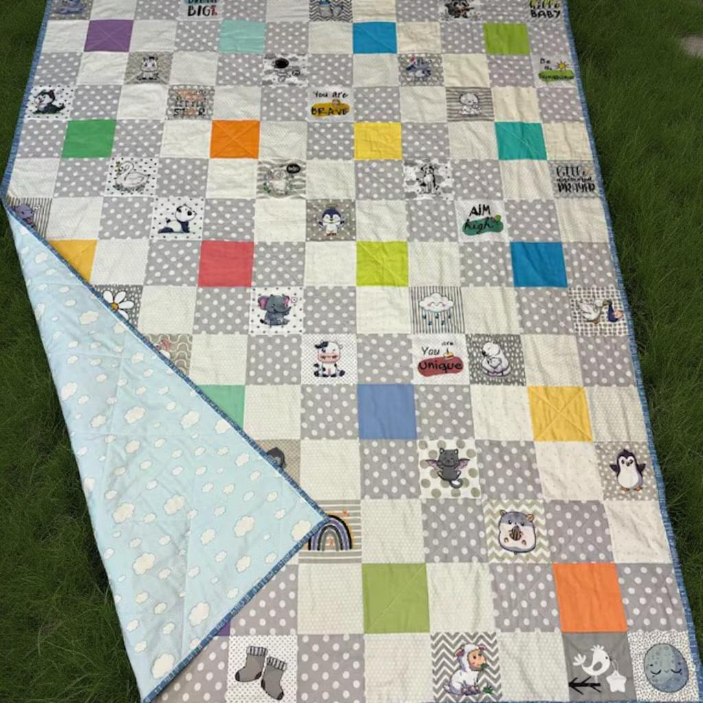 Checkerboard Patchwork Quilt Pattern