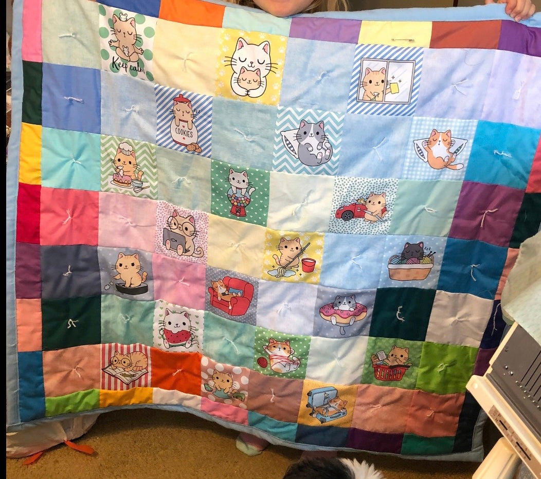 Checkerboard Patchwork Quilt Pattern