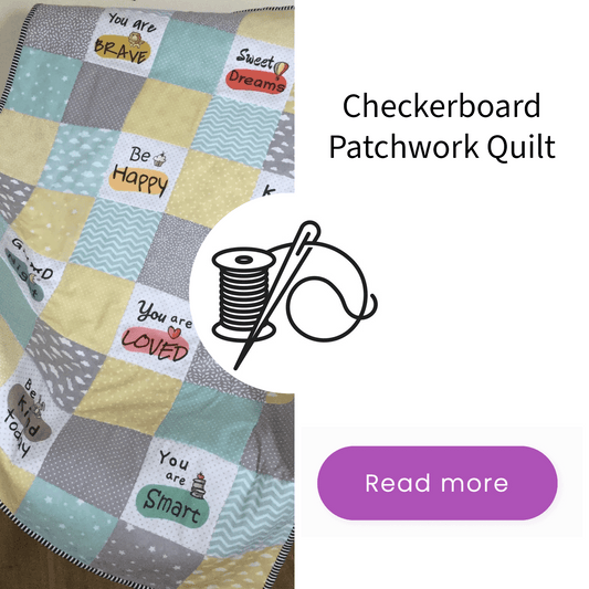 Checkerboard Patchwork Quilt Pattern