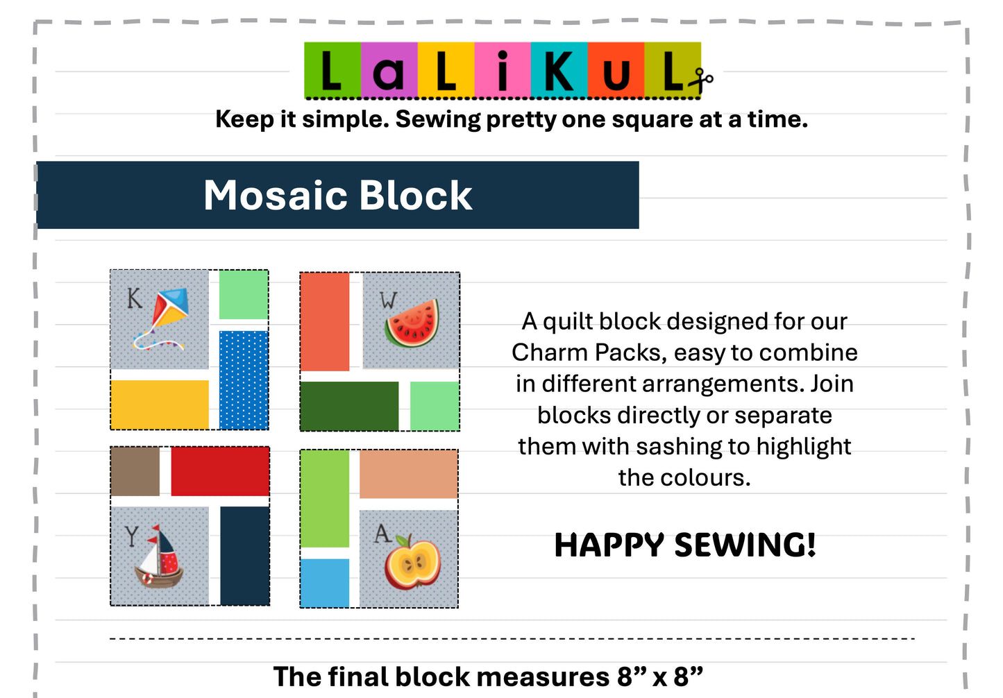 Mosaic Quilt Block Pattern