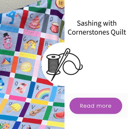 Sashing with Cornerstones Quilt Pattern