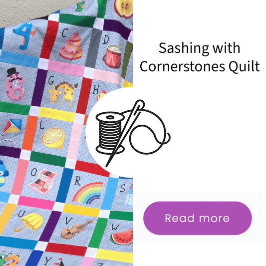 Sashing with Cornerstones Quilt Pattern