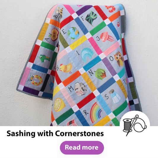 Sashing with Cornerstones Quilt Pattern